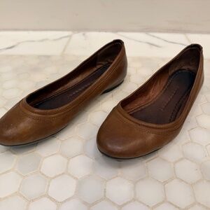 Frye burnished leather ballet flats